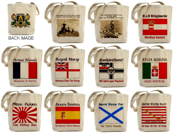 Seekrieg Naval Theme Tote Bags