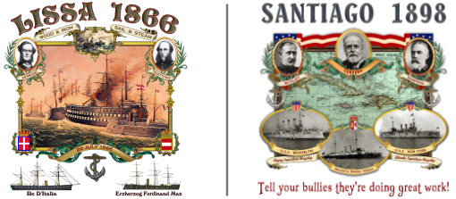 New Battle of Lissa and Battle of Santiago shirts