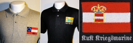 Embroidered Naval Ensign Polo Shirts